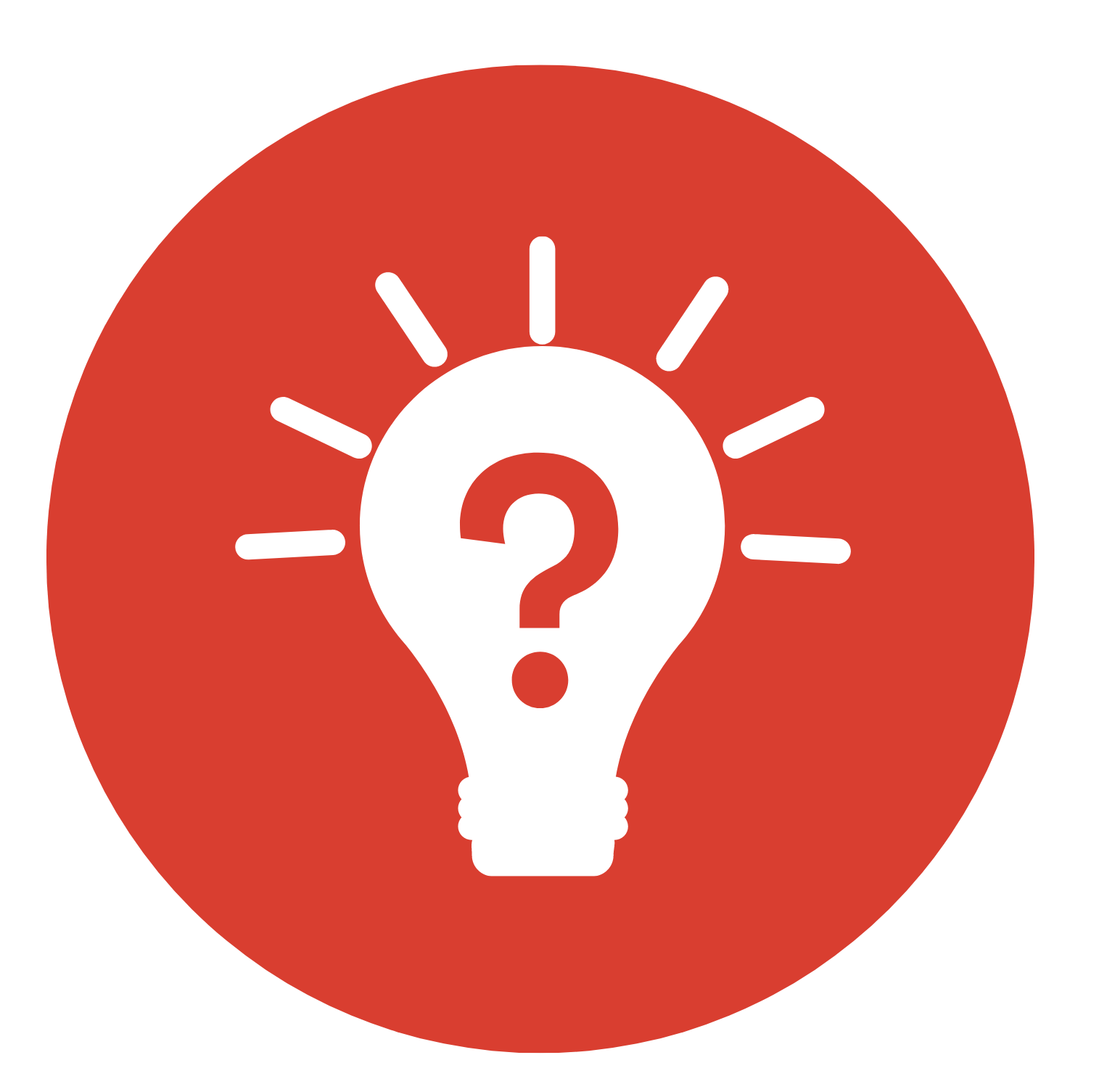 Community of practice icon: a question mark inside a lightbulb