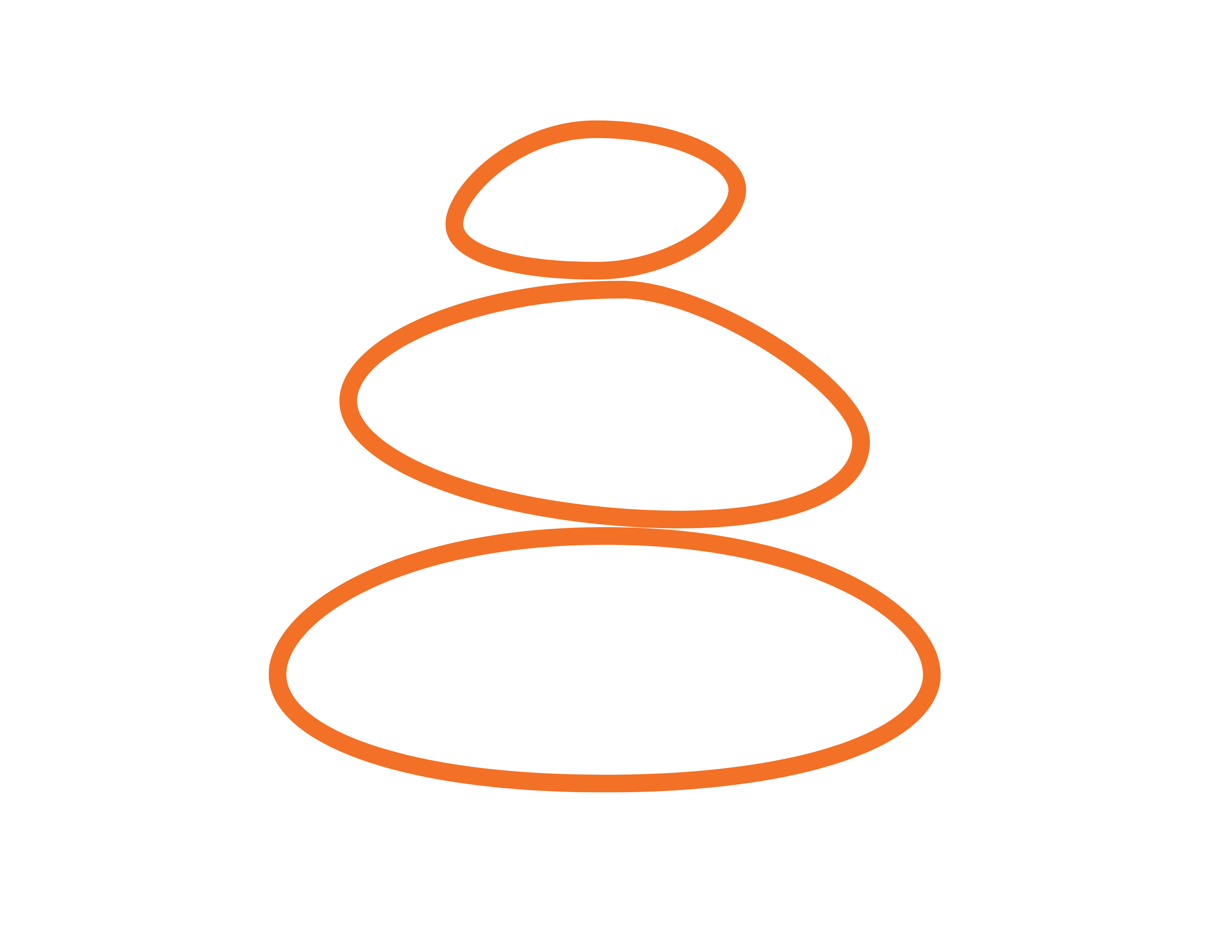 Three stones balanced one atop the other.